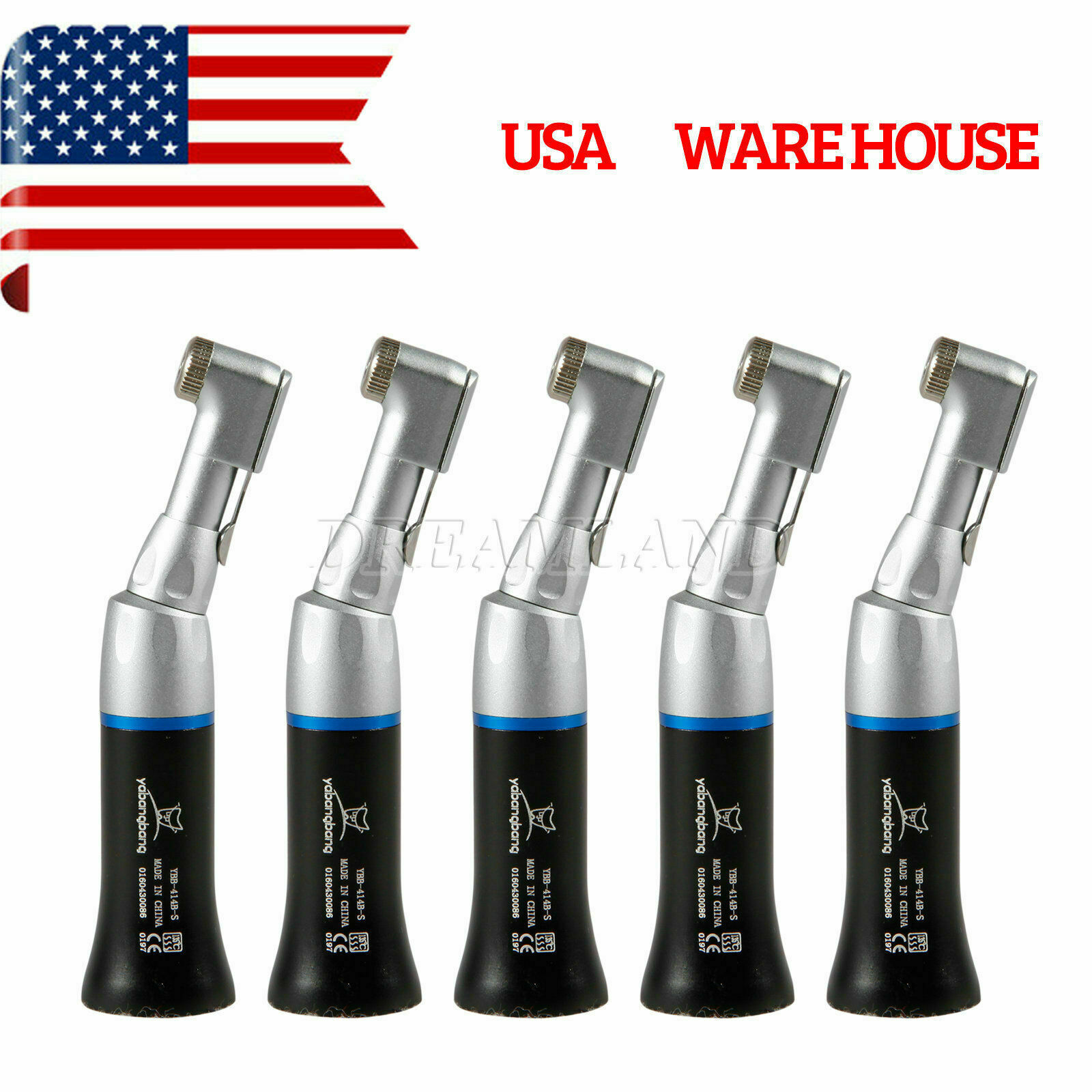 5 Dental Slow Low Speed Handpiece Contra Angle Latch for NSK E type Connector