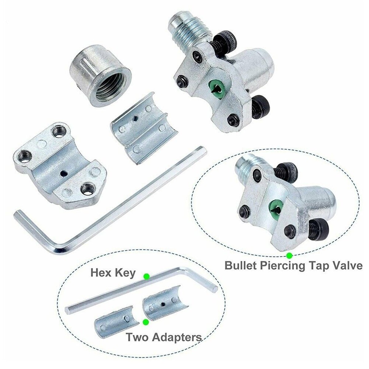 4PCS BPV31 Bullet Piercing Valve Set 3 in 1 Access for Air Conditioners A/C HVAC