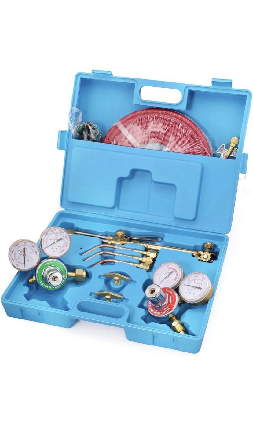 Stark USA Portable Oxygen Acetylene Welder Include Nozzles Cutting Torch, Gau…