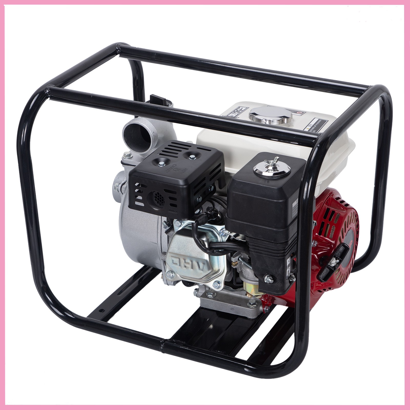 2″ 6.5 HP 4-Stroke Gasoline Semi-Trash Water Pump High-Pressure Transfer Pump