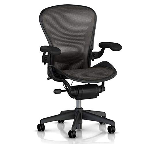 Vinyl Arm Pads Caps for Herman Miller Classic Aeron Chair Graphite Black Pair