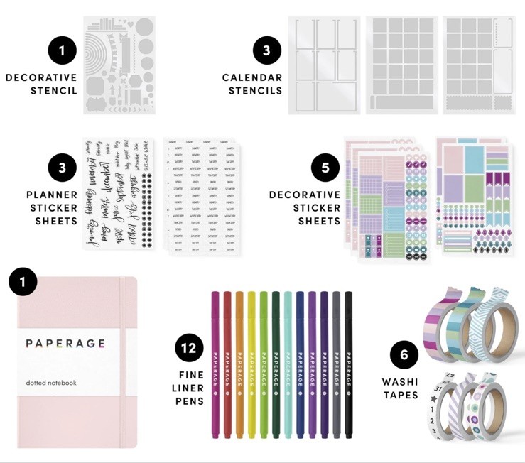 Journaling Set and Stationary Kit Paperage 31 Piece set￼