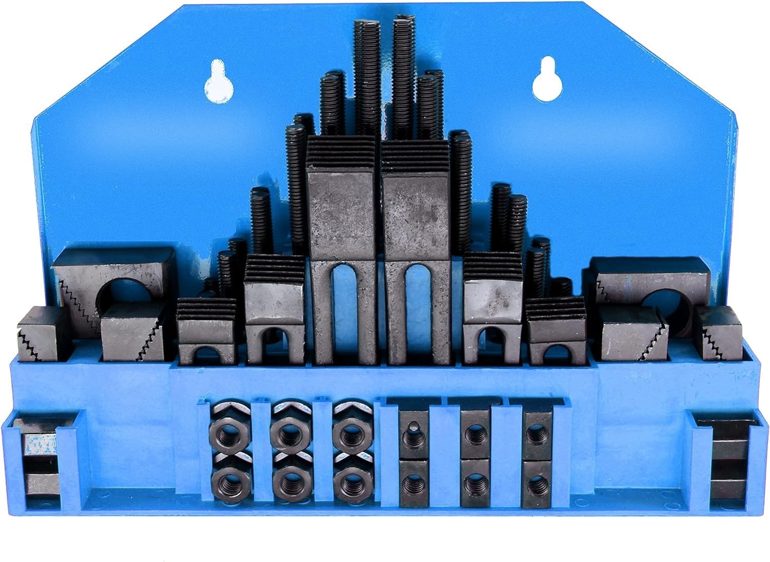 (R) 58 Pieces 5/8″ T-Slot Hold Down Clamp Slot 1/2″-13 Stud, Blue