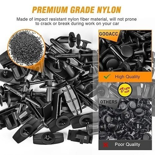 60PCS Fender Flare Rocker Moulding Clip Assortment 68039280-AA, 55156429-AA, 650