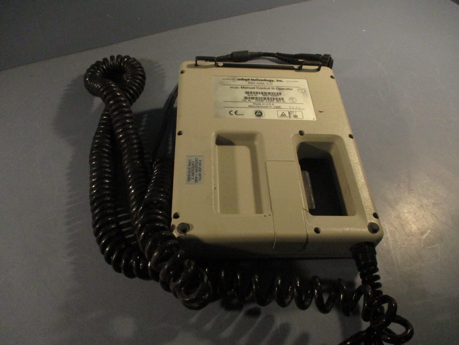 Adept Technology 133 Teach Pendent Handheld Manual Operator 10133-21000 Rev. D