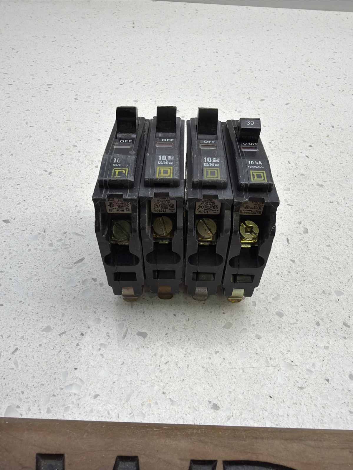 Square D QO130 Miniature Circuit Breaker – 30 A, 1 Pole, 120/240 VAC (Lot Of 4)