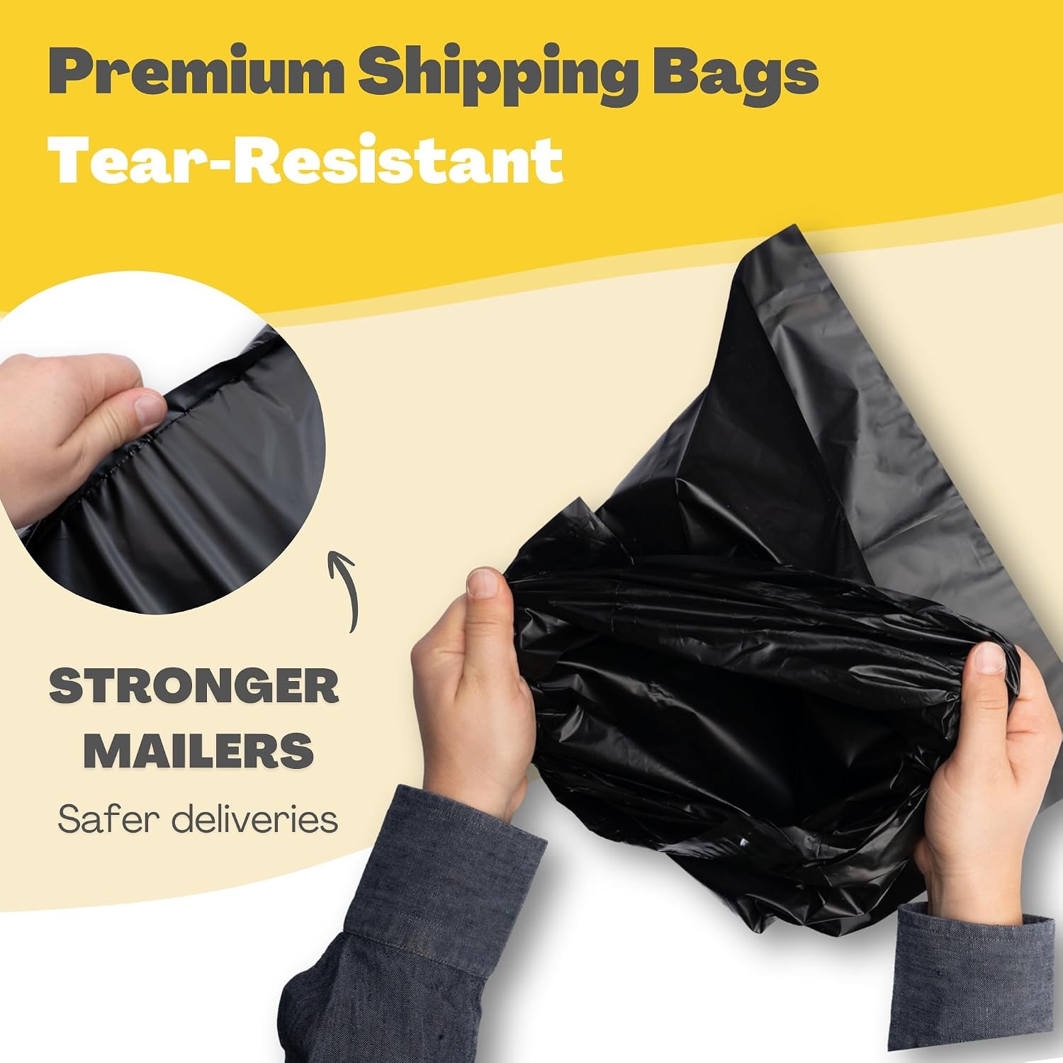 Shipping Bags (12 Pack) with Label Pouch – 14×18 & 18×24 – Poly Mailers for