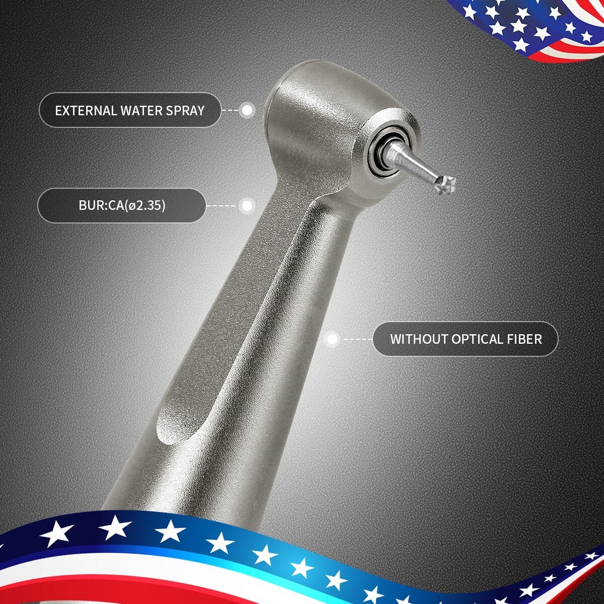 Dental Low Speed Contra Angle 1:1 Handpiece +9Pc Composite Polishing kit RA 0309
