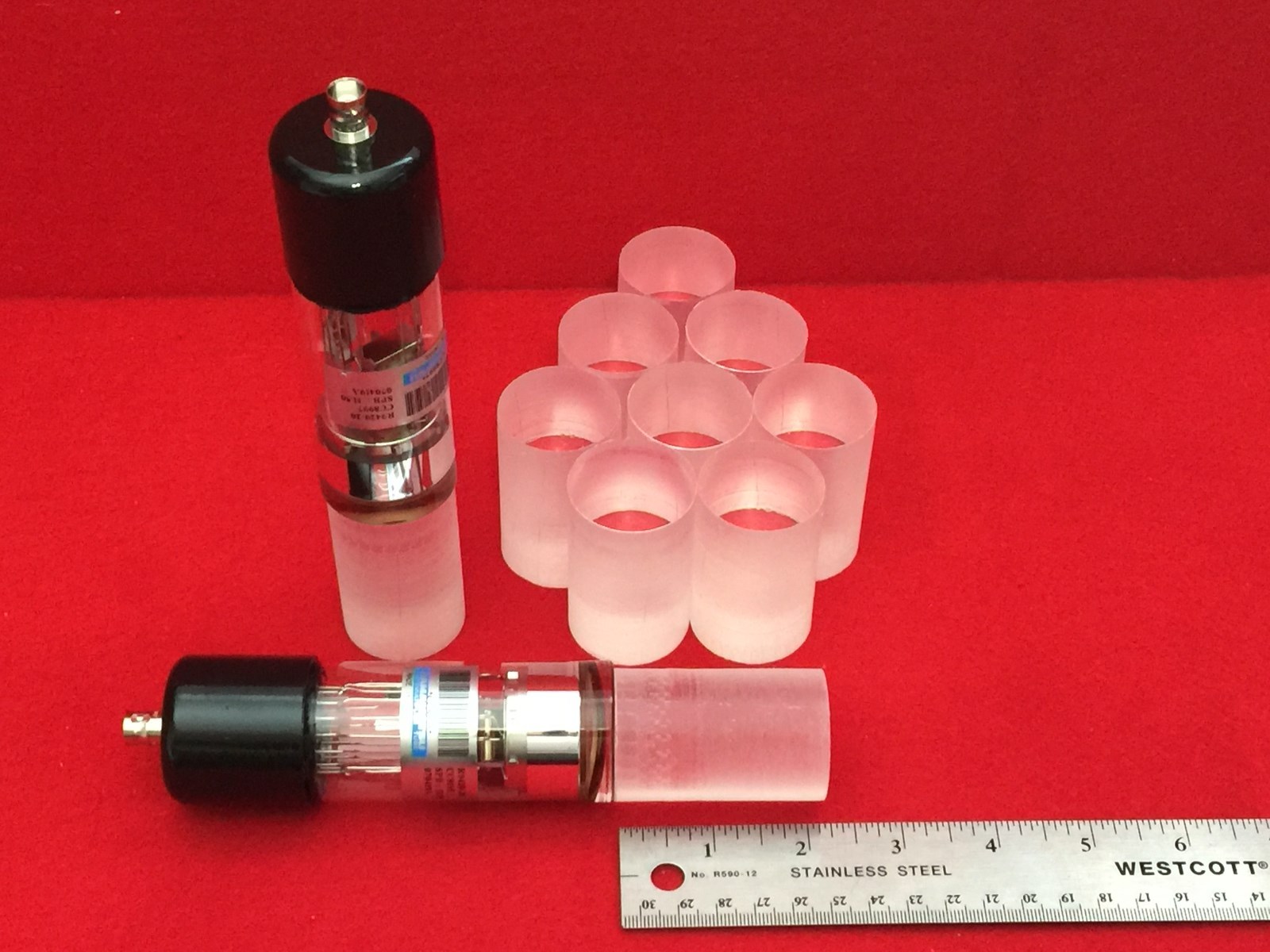 Bicron BC412 Round Scintillator Plastic for 1-1/2 inch PMT detectors 1.4″X2.25″