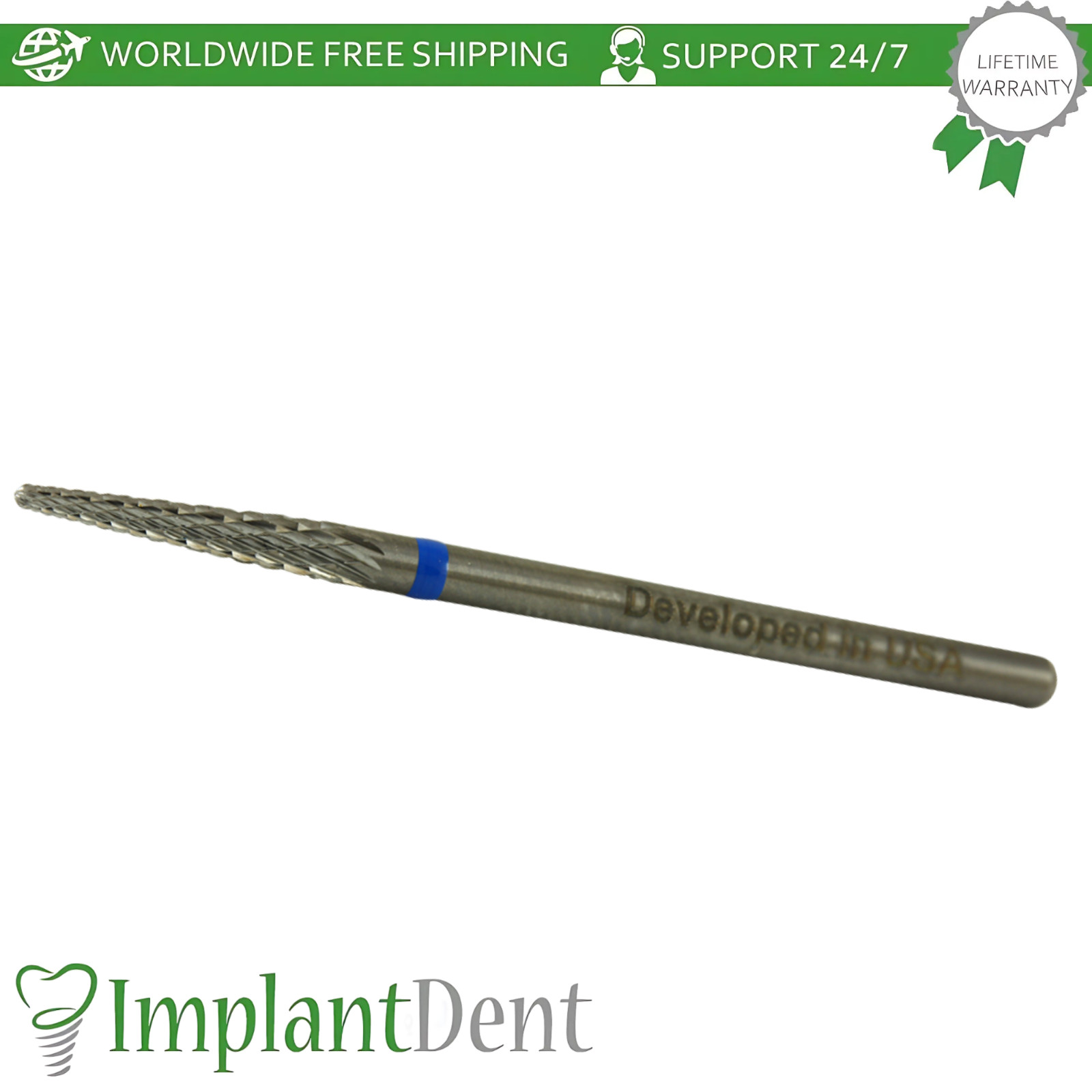 Dental Cross Cut Standard Carbide Ø2.3mm x 14.5mm Bur 5000330 Dentistry Tool
