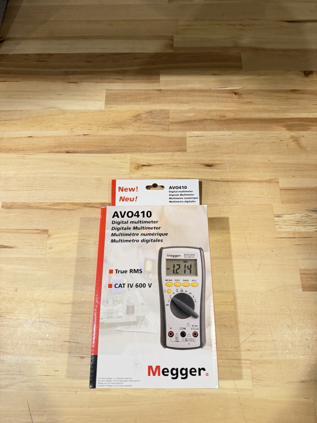MEGGER AVO410 DIGITAL MULTIMETER TRUE RMS CAT IV 600V W/ LEADS – NEW SEALED