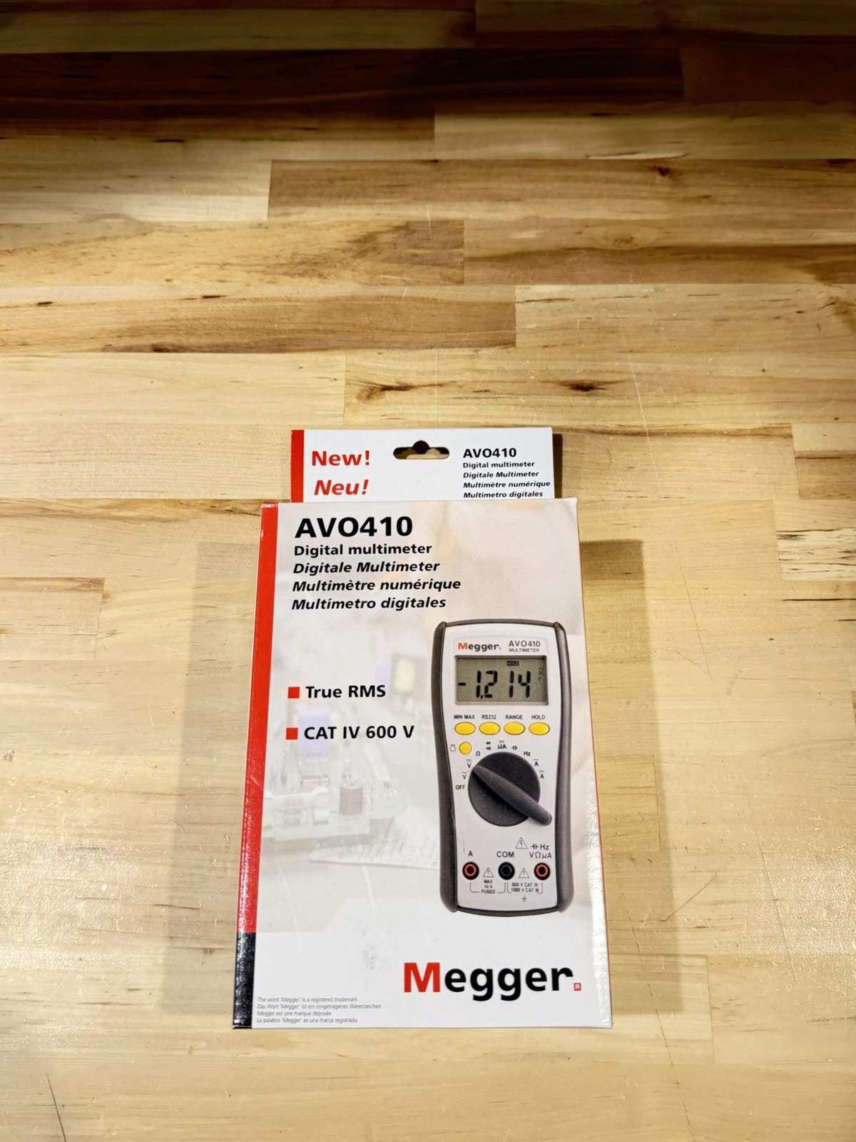 MEGGER AVO410 DIGITAL MULTIMETER TRUE RMS CAT IV 600V W/ LEADS – NEW SEALED
