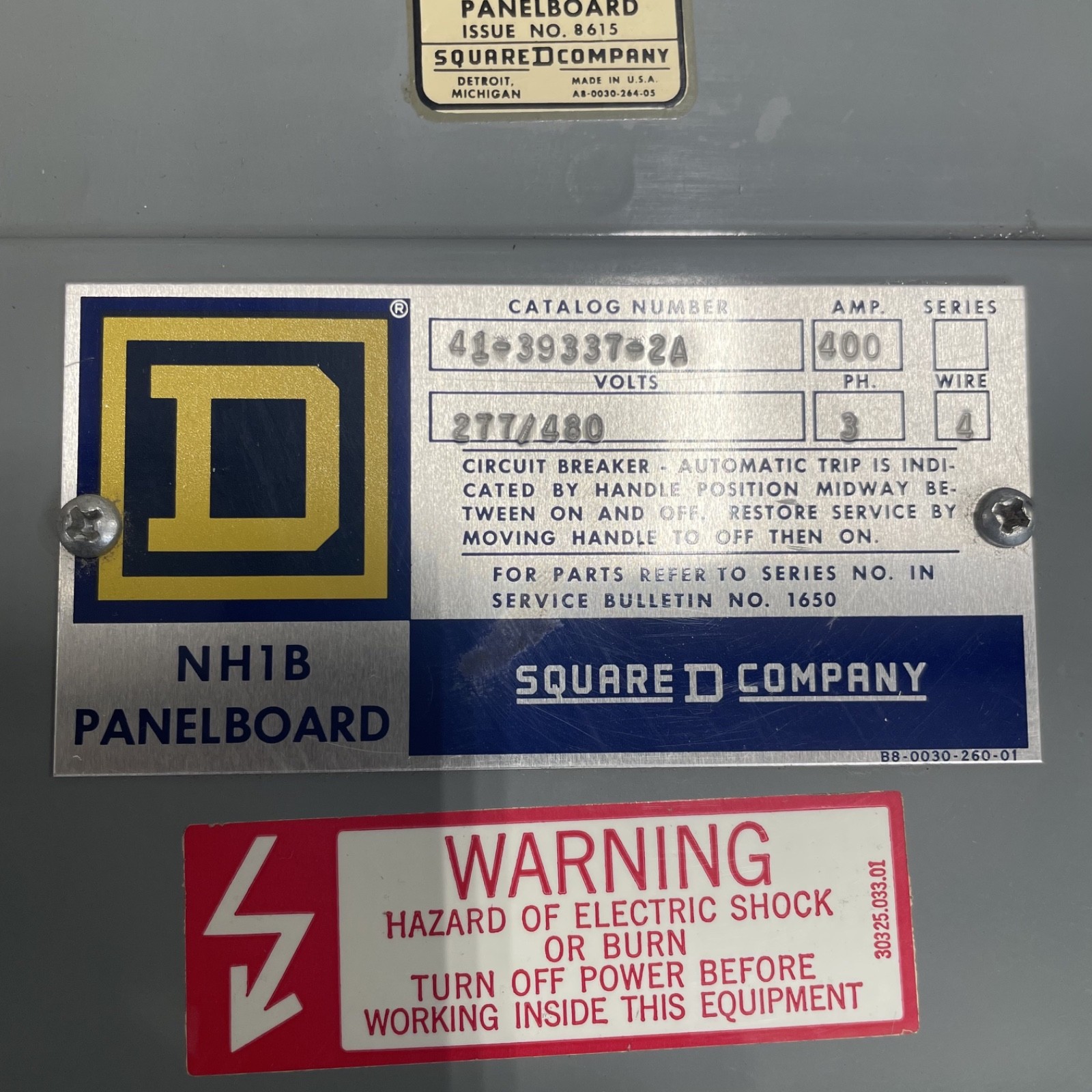 Square D 400A I-Line Panelboard 277/480V 3Ph 4W MLO – 400 Amp