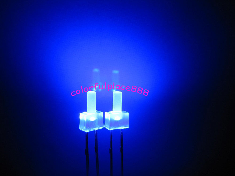 100pcs, 2mm Flat Top Diffused Red Yellow Blue Green White LED Diodes Leds Light