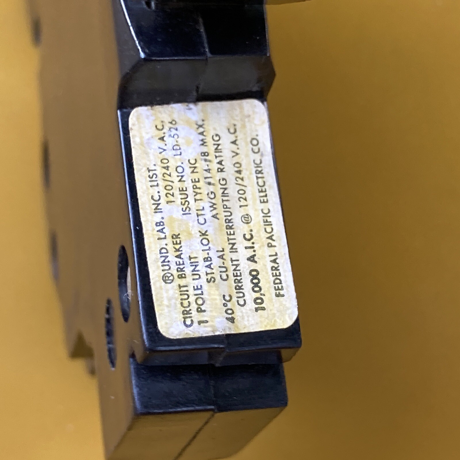 FPE Federal Pacific 30 Amp 1 Pole NC30 Stab-Lok THIN NC Red Handle NC130