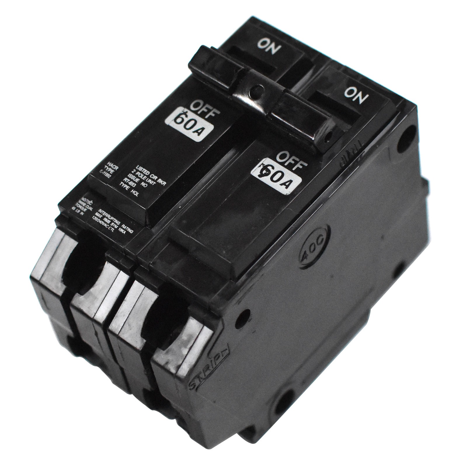 THQL2160 60 Amp 2 Pole Circuit Breaker 120/240V 10kA Plug-in for GE Load Centers