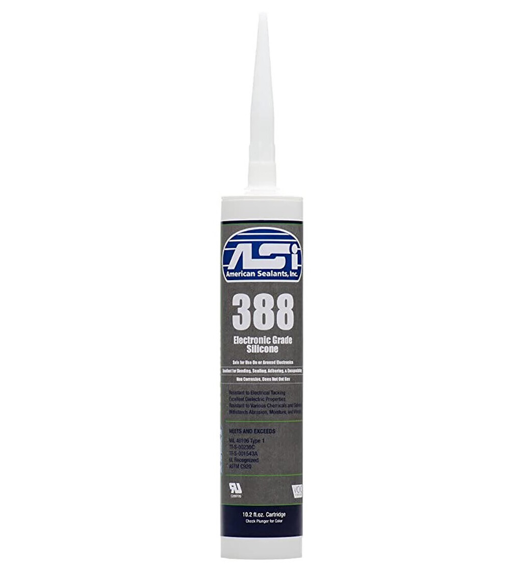 ASI 388 Clear Electronic Grade Silicone – 10.2 oz Squeeze Tube