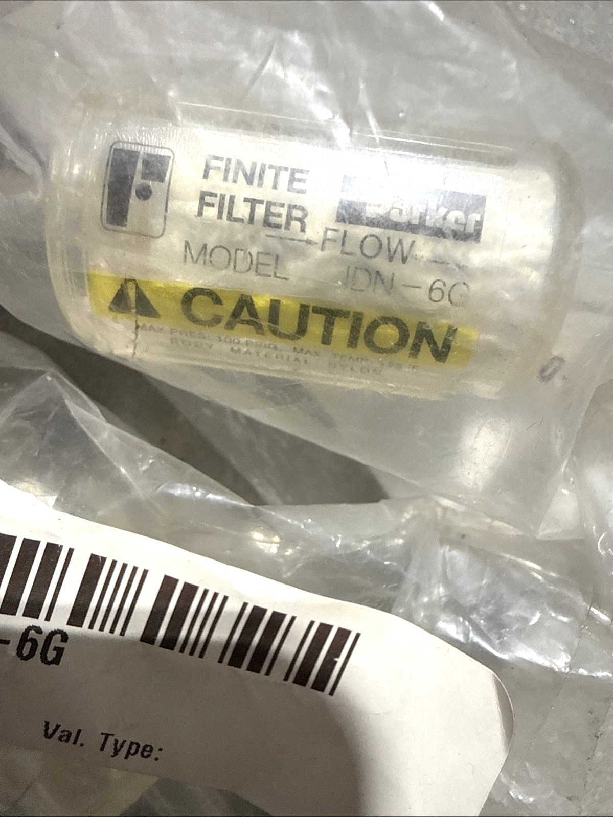 Parker Finite IDN-6G Inline Coalescing Compressed Air Filter Gas Nylon 2-Pack