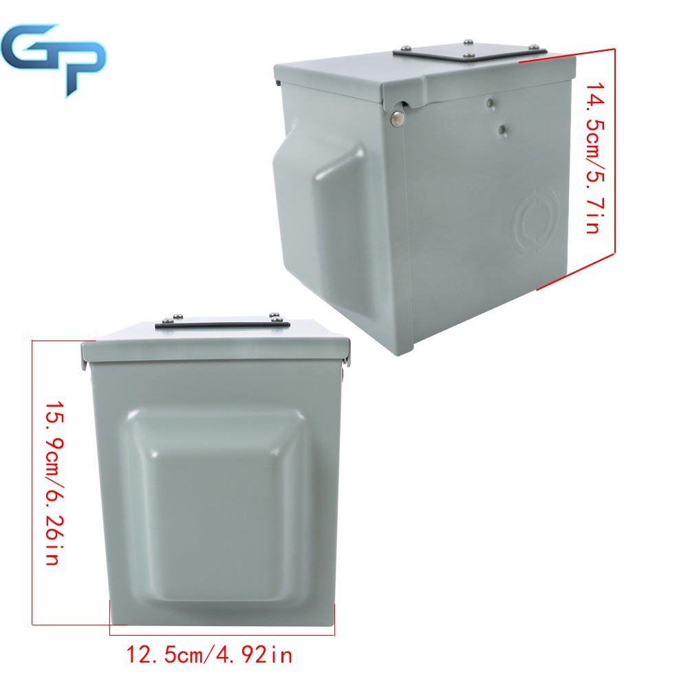 Outdoor Electrical Outlet Box Dual 20Amp GFCI Receptacle Weatherproof 3R Cover