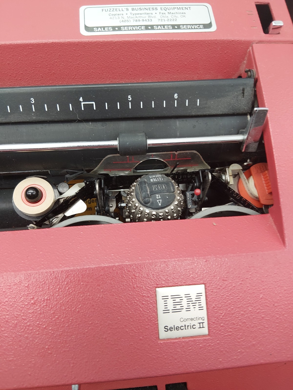 Vintage IBM Correcting Selectric II 2 Electric Typewriter Red *Parts Only*
