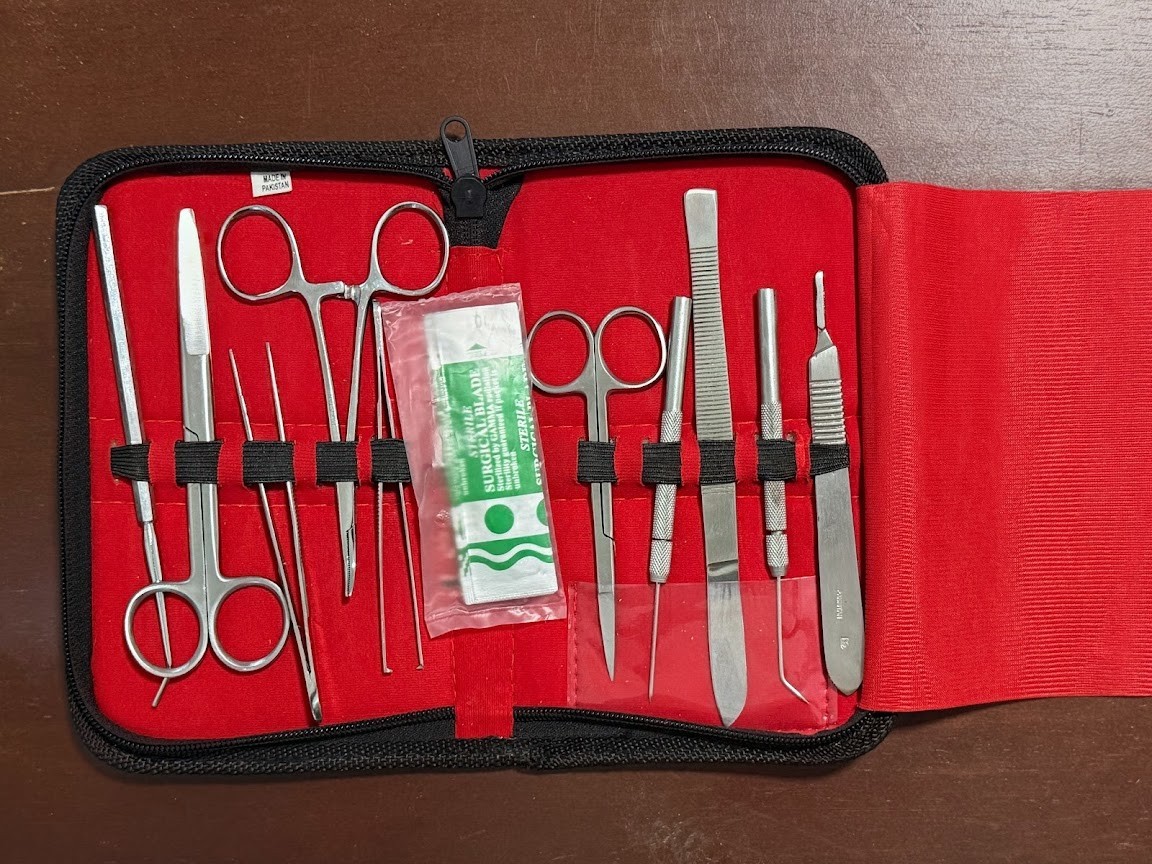 11-Piece Stainless Anatomy Dissection Kit Med / Nursing / Veterinary students