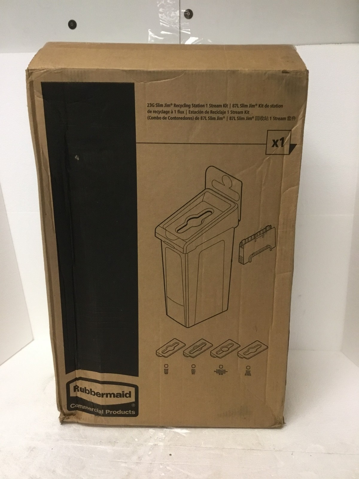 NEW Rubbermaid Slim Jim Recycling Station 23 Gallon NWL00633112, FREE SHIPPING