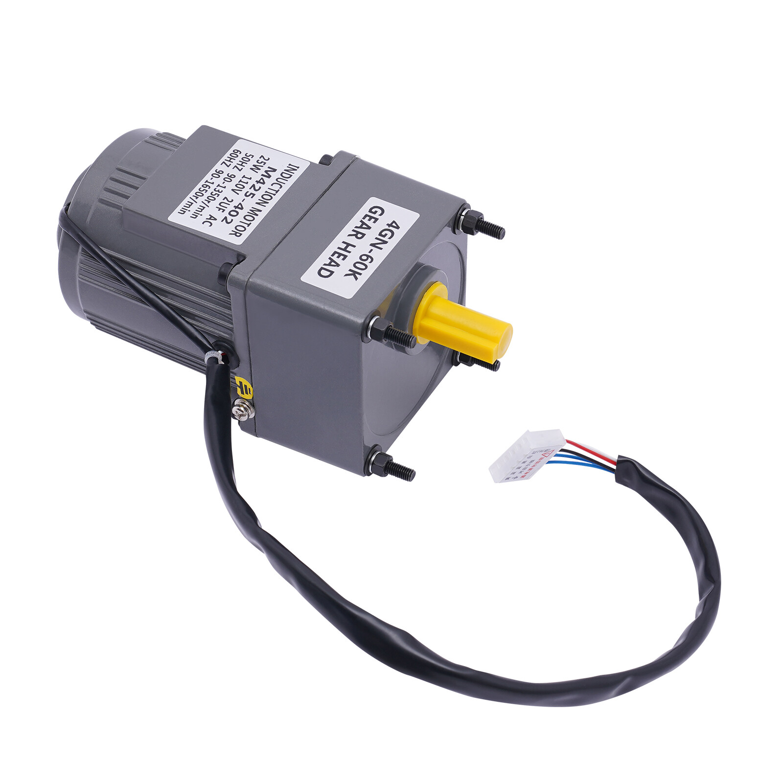 AC110V Gear Motor Electric Motor 25W Variable Speed Controller 90-1350r/min 1:60