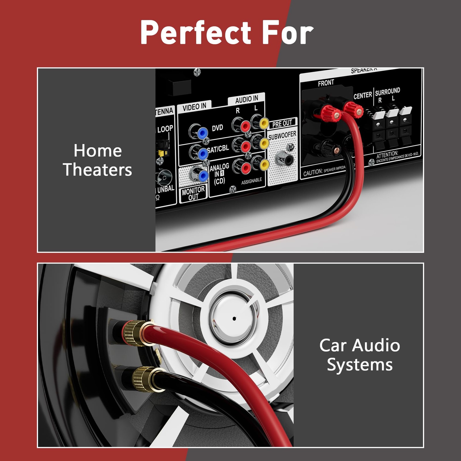12/2 Gauge 25 FT Red Black Hookup Electrical Wire Cable Strips Extension Cord…