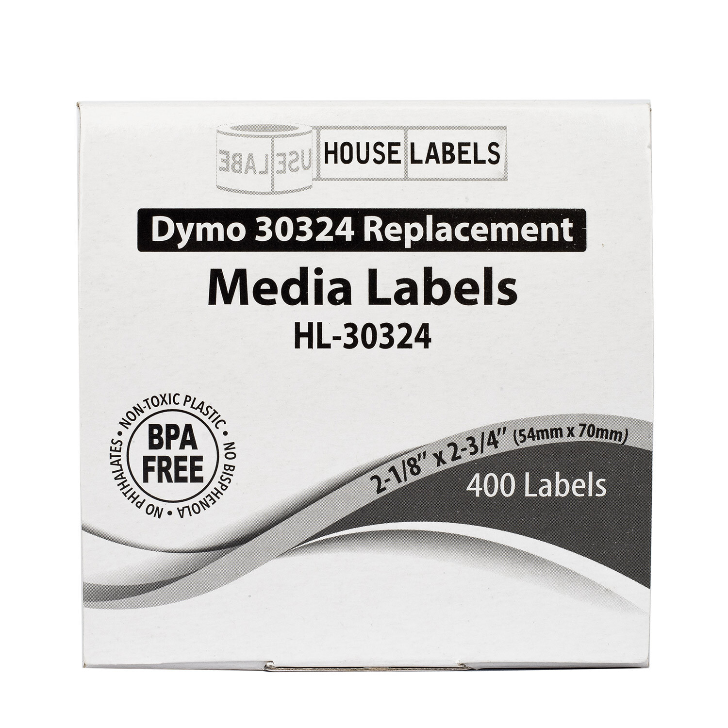 25 Rolls of 400 Media/Badge Labels in Cartons for DYMO® LabelWriters® 30324