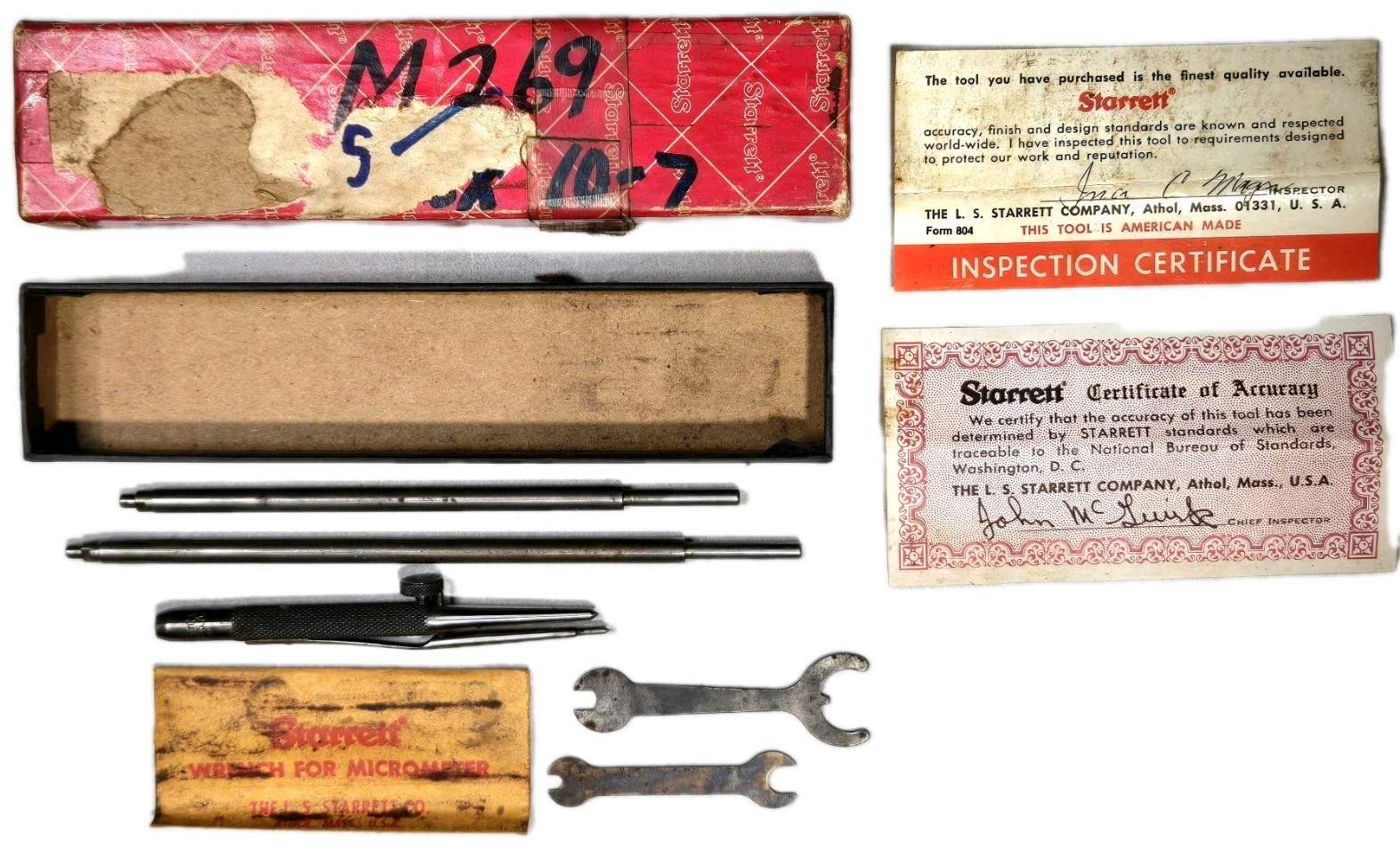 Machinist MIXED LOT Starrett for Inside Micrometer 124 Prick Punch Spacing