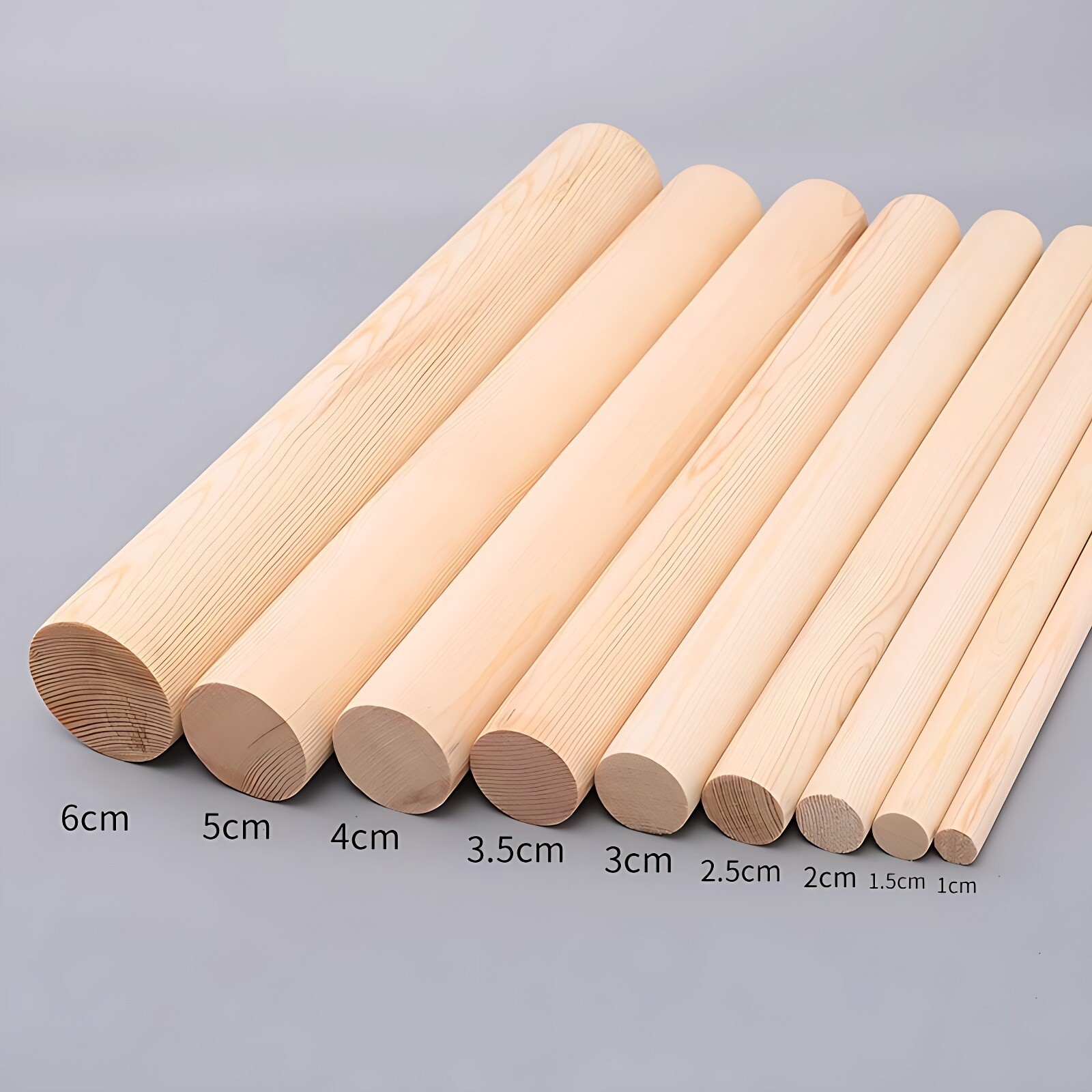 DIY Craft Sticks Beech Wood Dowels Smooth Rod Pegs Wooden Dowel 10CM/20CM/30CM