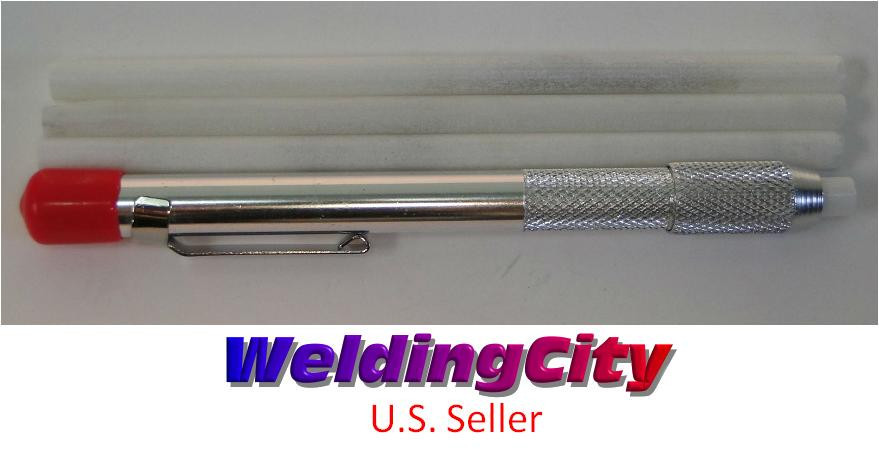 WeldingCity® Round Soapstone & Metal Holder Marking Tool w/ 3-pk Soapstones | US