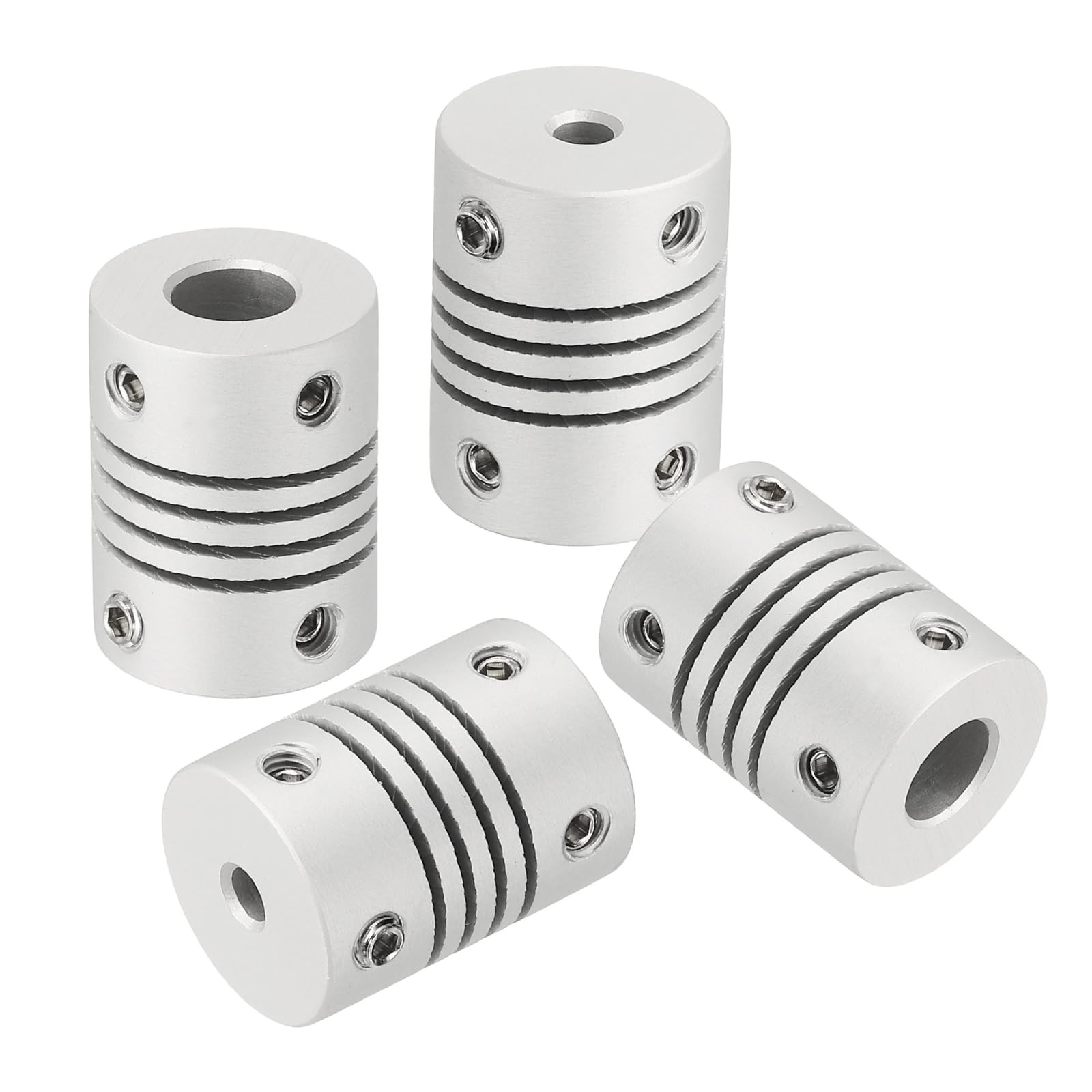 uxcell 3mm-6.35mm D15xL20mm Aluminum Flex Coupling