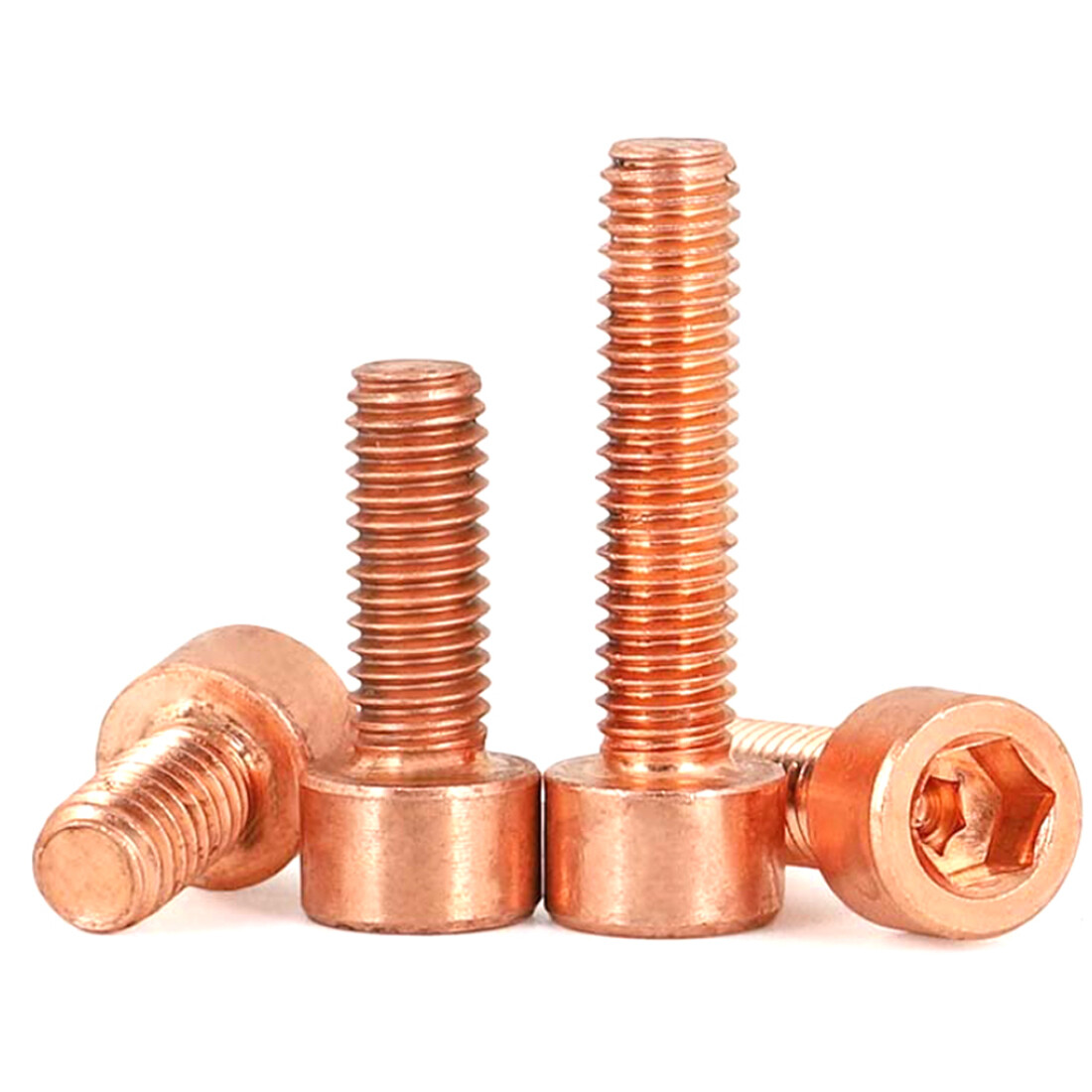 99% Copper Cap Head Screws M3 M4 M5 M6 M8 M10 M12 Hexagon Socket Allen Key Bolts