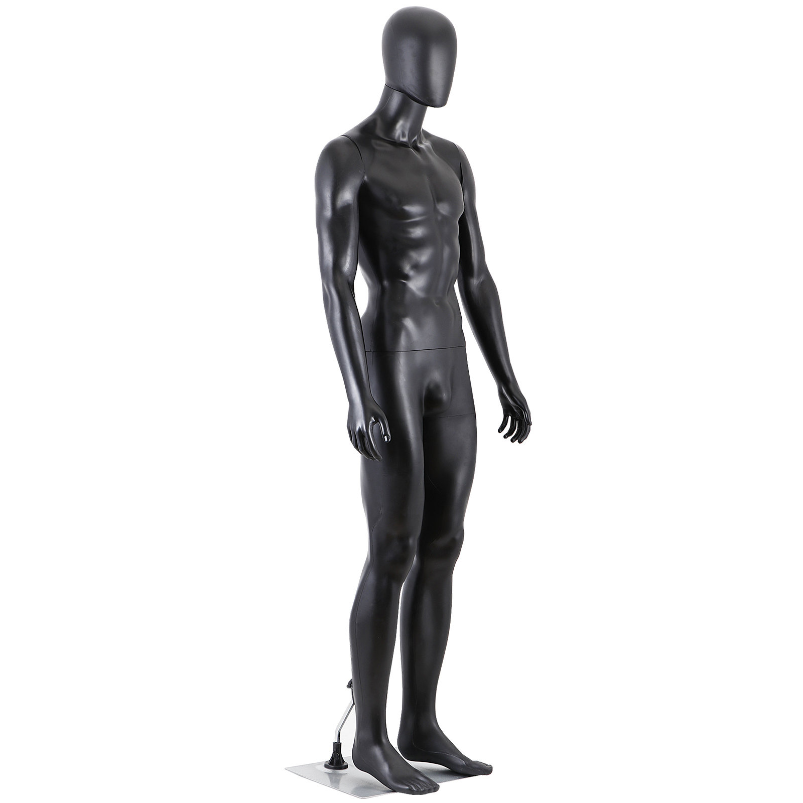 Male Mannequin Dress Form 73″ Adjustable Mannequin Full Body Stand w/Base Black