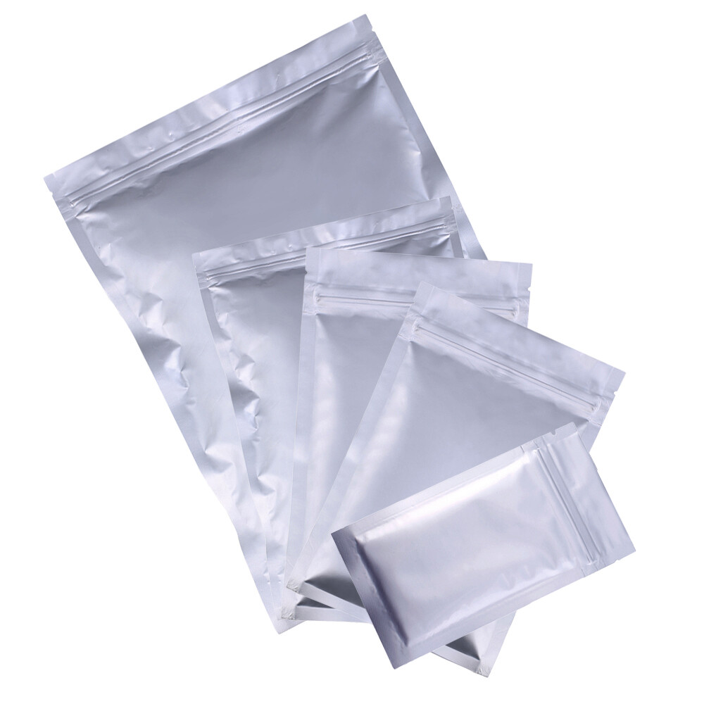 New Flat Silver Heavy Duty Mylar QuickQlick™ Bag Pouches Variety Sizes