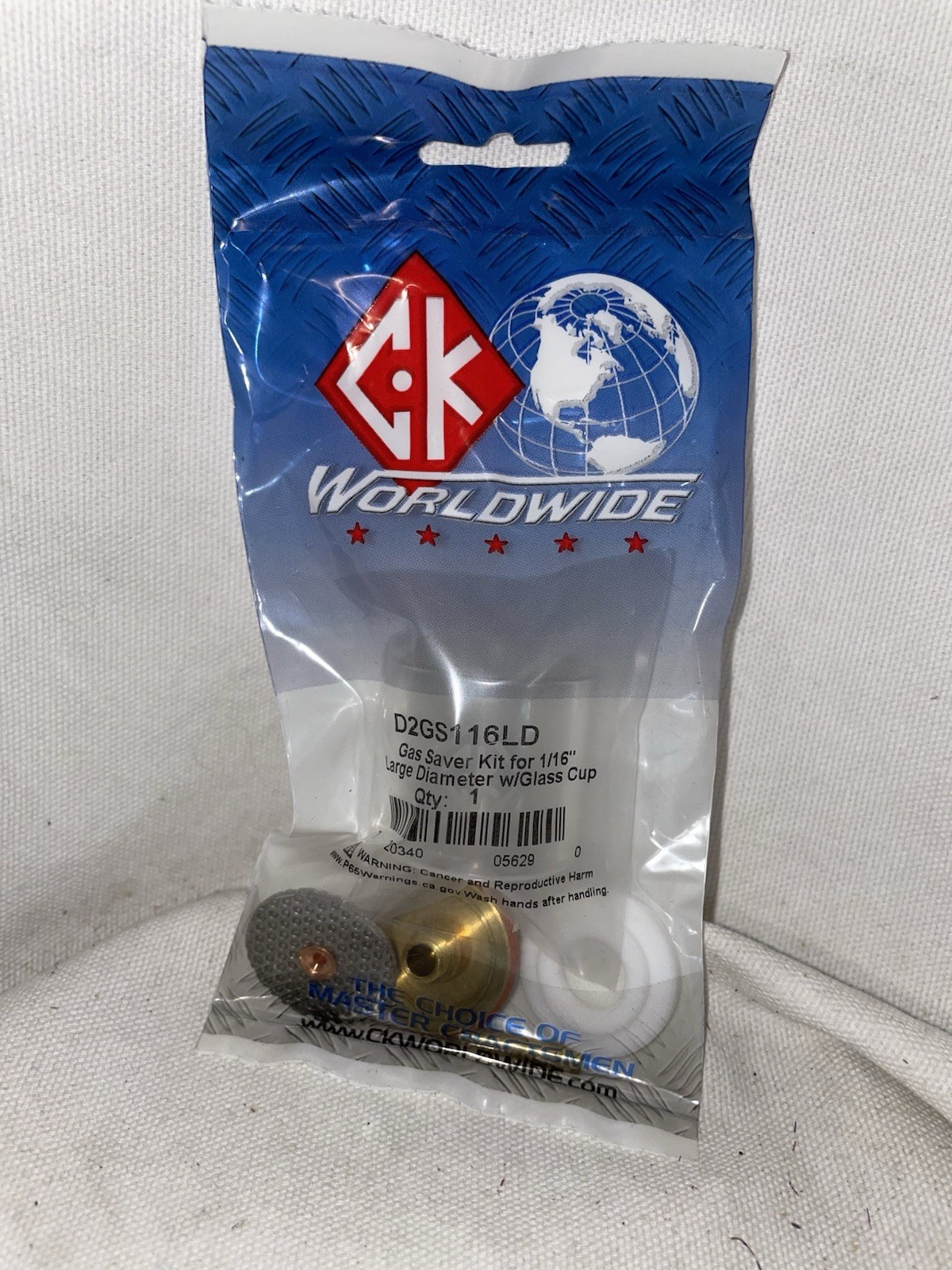 CK Worldwide D2GS116LD Gas Saver Kit For 1/16” Large Diameter W/Glass Cup