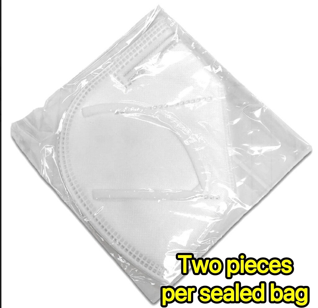 50 Pcs White KN95 Protective 5 Layer Adult Face Mask BFE 95% Disposable Masks