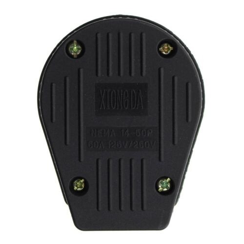 NEMA 14-50P 50A 125/250V Straight Blade Angle Plug for Dryer RV Generator 14-50P