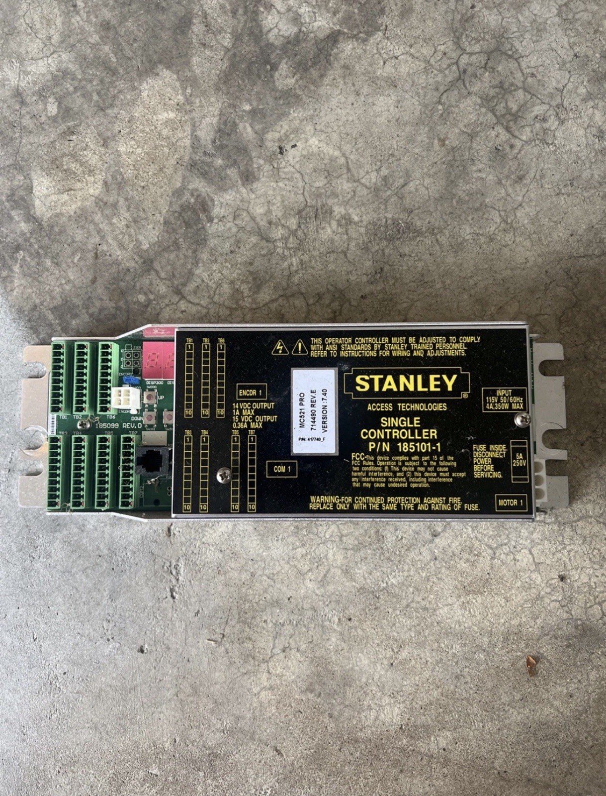 Stanley MC521 Pro Control Single CORE P/N 185101-1