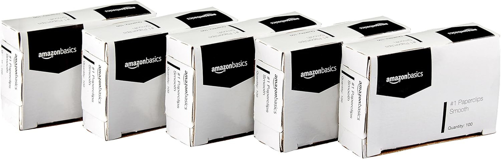 No. 1 Paper Clips, Smooth, 1000 Count (10 Pack of 100), Silver