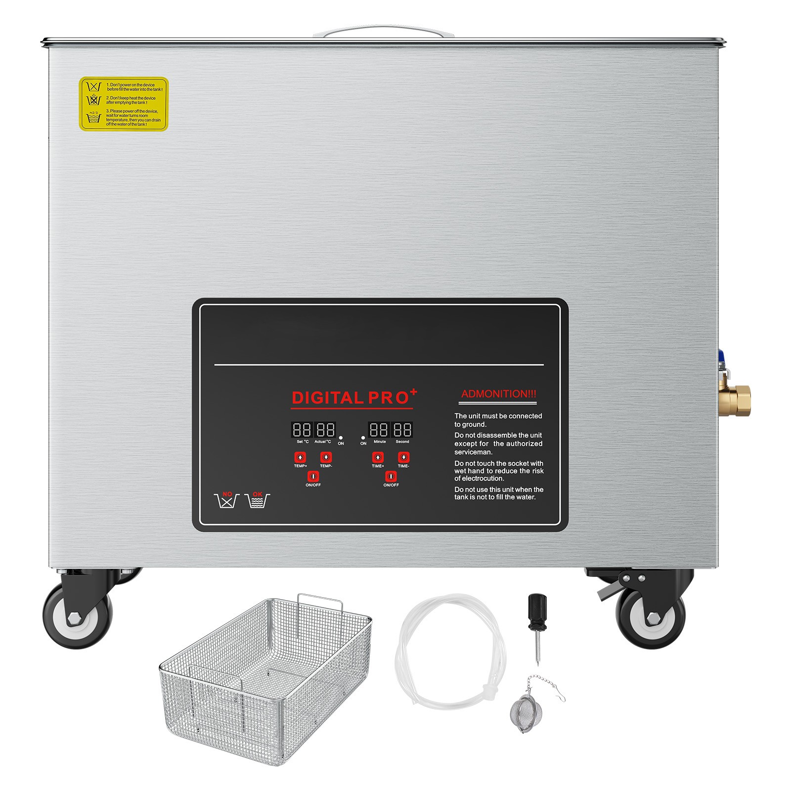 Uimoso 50L Ultrasonic Cleaning Machine with Basket & Digital Control, 840W