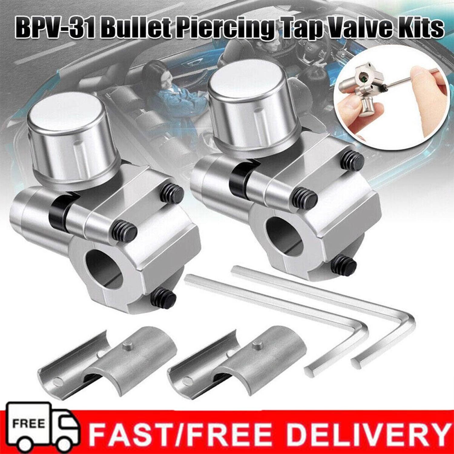 6PCS For HVAC System Air Conditioner BPV-31 Bullet Piercing Valve Line Tap Valve