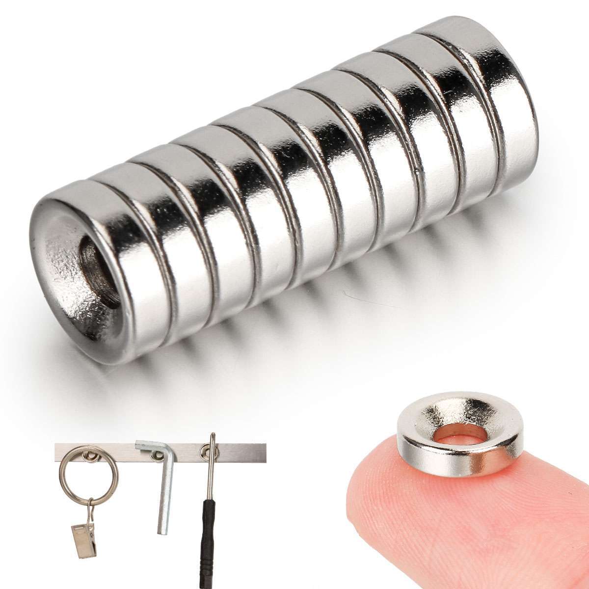 10-100Pcs Strong Countersunk Ring Magnets 10*3mm 4mm Hole Rare Earth Neodymium