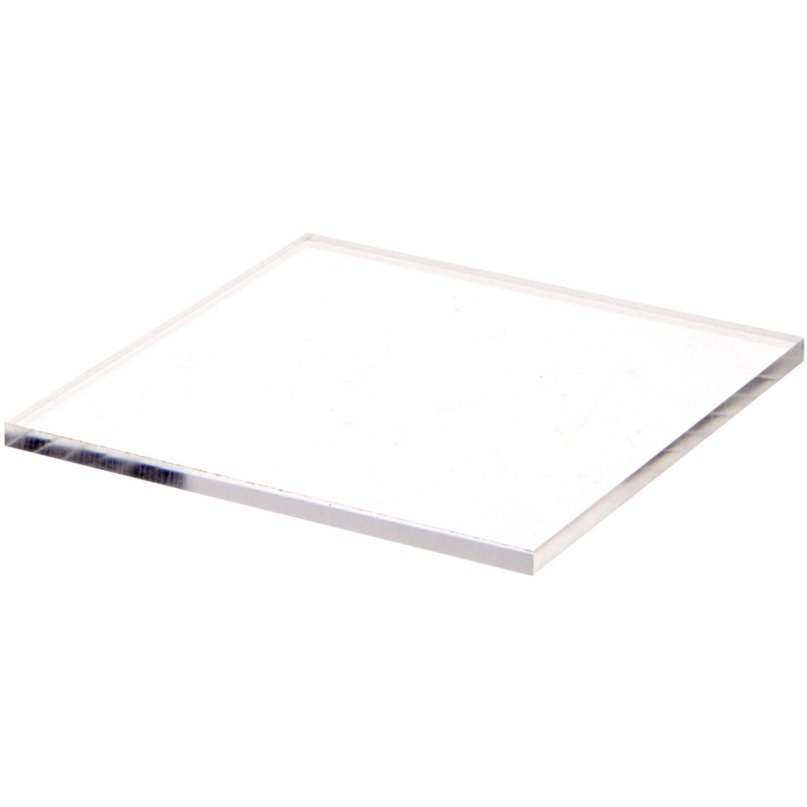 Plymor Clear Acrylic Square Polished Edge Display Base, 5″ W x 5″ D x 0.25″ H
