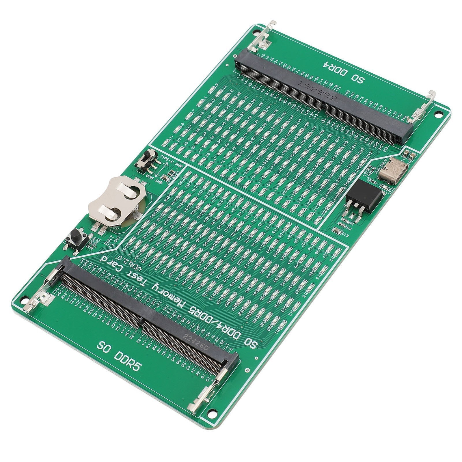 DDR4 DDR5 Memory Tester 2 in 1 Multifunctional Memory Slot Test Card with LED