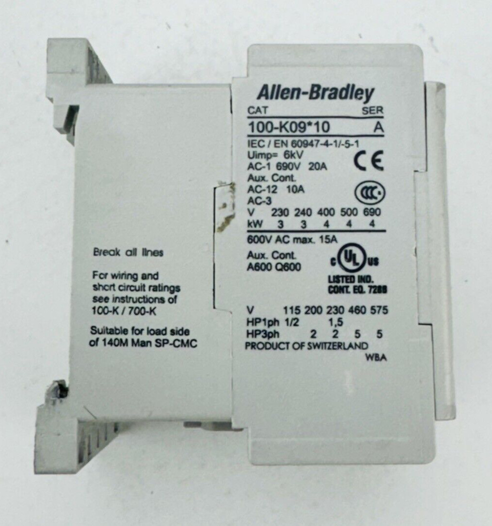 Allen-Bradley 100-K09*10 Ser. A Contactor Coil: 120V *WARRANTY*