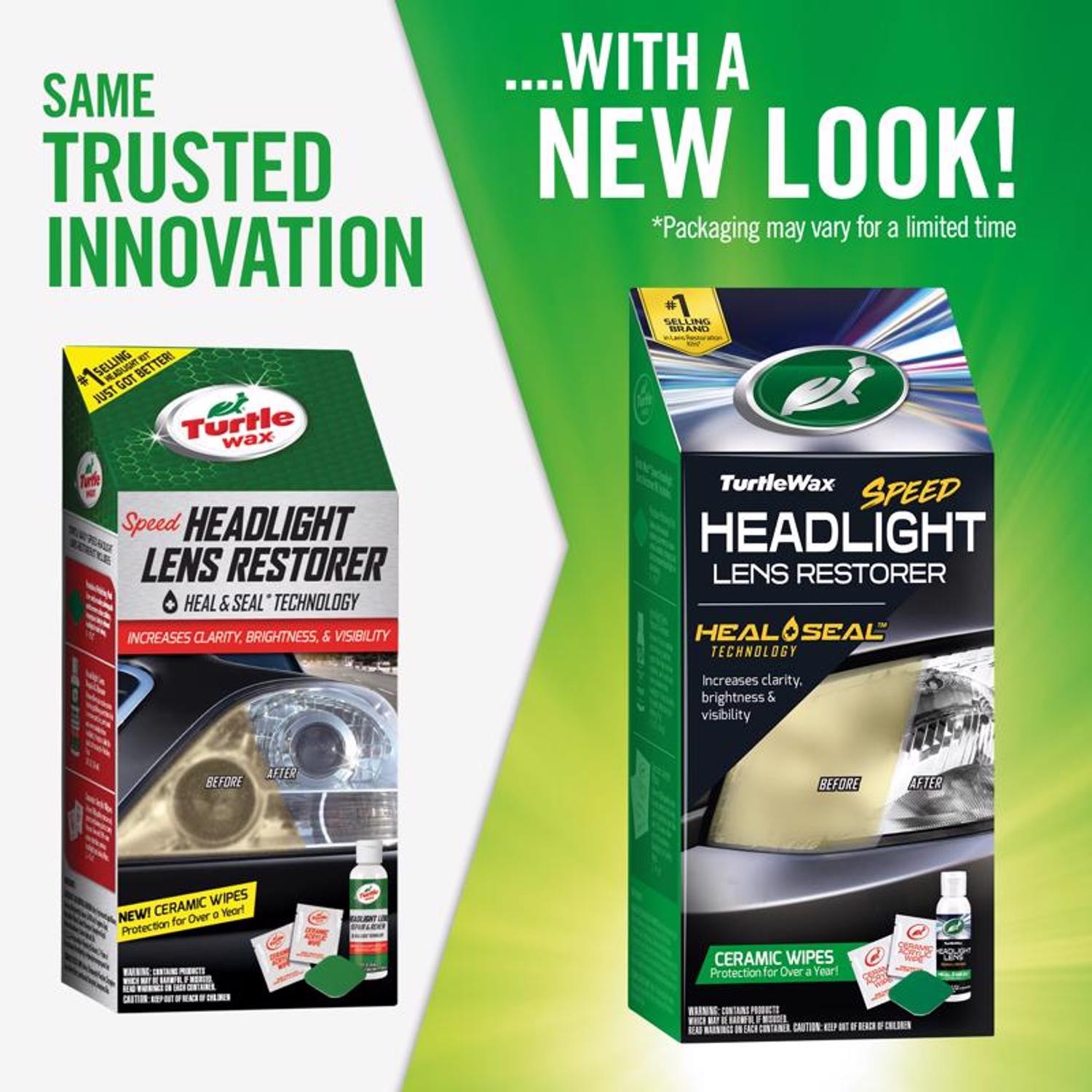 Turtle Wax Glass/Metal/Plastic Headlight Restorer Kit