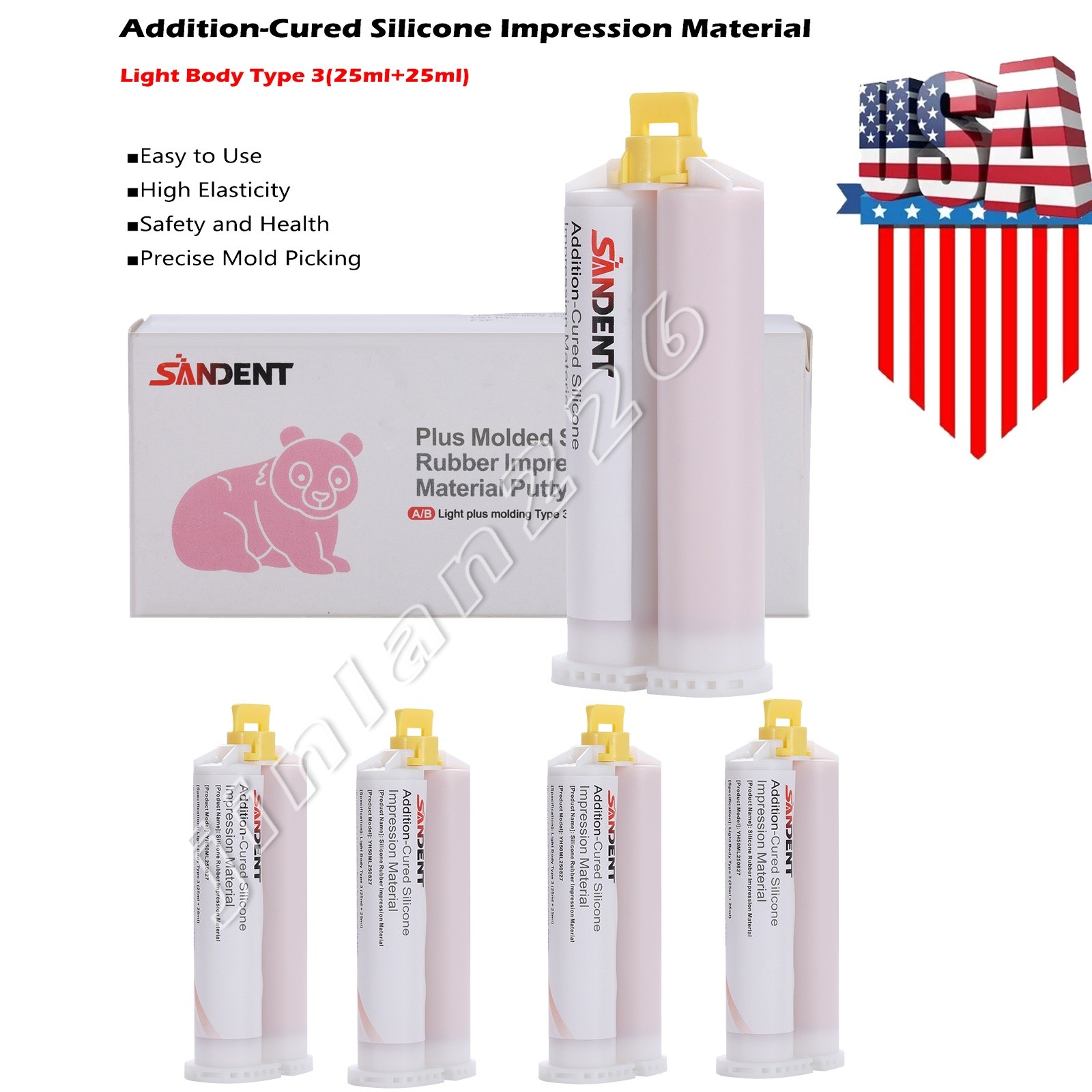 4 x Light Body Regular Set Dental Vinyl Polysiloxane Impression Material VPS PVS
