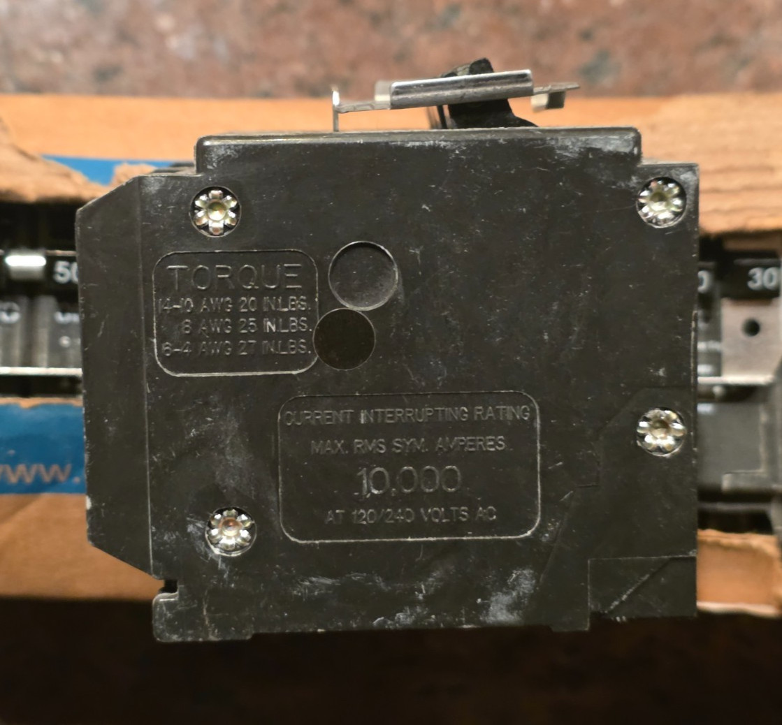 Eaton BQC230250 Quad 2 Pole BR 50 Amp 30 Amp Circuit Breaker